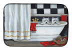 West Highland White Terrier/Westie Pour Le Bain Bathtime Art Dish Drying Mat