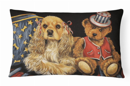 Cocker Spaniel Annie and Henri Portrait/Landscape Decorative Pillow