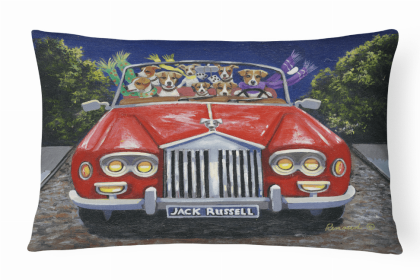 Jack Russell Terrier Evening Cruise Portrait/Landscape Decorative Pillow