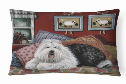 Old English Sheepdog Sweet Dreams Portrait/Landscape Decorative Pillow