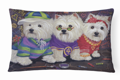 West Highland White Terrier Free Spirits Portrait/Landscape Decorative Pillow