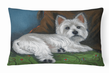 West Highland White Terrier Wake Up Portrait/Landscape Decorative Pillow