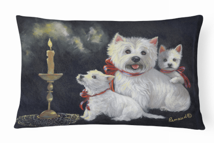 West Highland White Terrier Aglow Portrait/Landscape Decorative Pillow