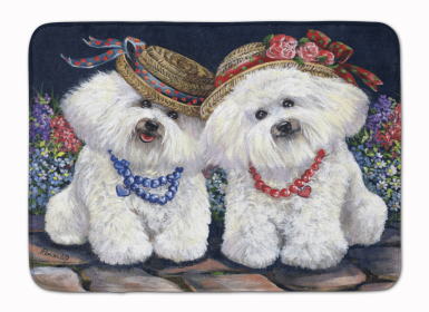 Bichon Frise Sisters Bathroom/Kitchen Mat