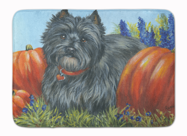 Cairn Terrier Mom's Pumpkins Bathroom/Kitchen Mat