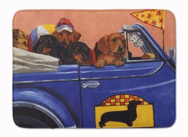 Dachshund Dachsmobile Bathroom/Kitchen Mat