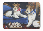 Wire Fox Terrier Checkmates Bathroom/Kitchen Mat