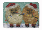 Pomeranian Christmas Lighten Up Bathroom/Kitchen Mat