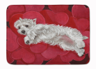 West Highland White Terrier/Westie Queen of Hearts Bathroom/Kitchen Mat