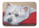 West Highland White Terrier/Westie Red Pillow Bathroom/Kitchen Mat