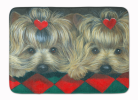 Yorkshire Terrier/Yorkie 2 Hearts Bathroom/Kitchen Mat