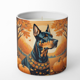 Doberman Fall Decorative Soy Candle