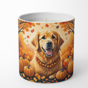 Golden Retriever Fall Decorative Soy Candle
