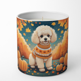 Poodle Fall Decorative Soy Candle