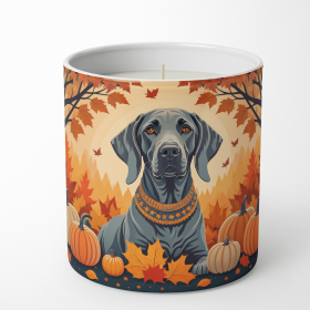 Weimaraner Fall Decorative Soy Candle