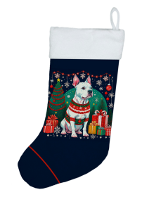 Pit Bull Terrier - White - Christmas Stocking