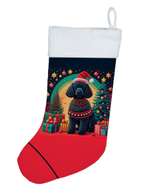 Poodle - Black - Christmas Stocking