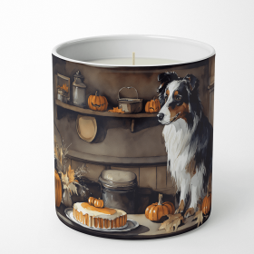 Australian Shepherd Fall Kitchen Pumpkins Decorative Soy Candle