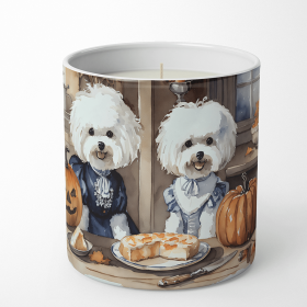 Bichon Frise Fall Kitchen Pumpkins Decorative Soy Candle