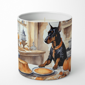 Doberman Fall Kitchen Pumpkins Decorative Soy Candle