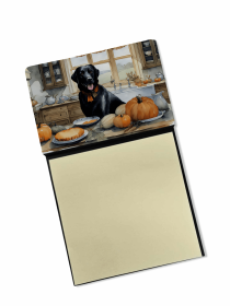 Labrador Retriever - Black 1 - Fall Kitchen Pumpkins Sticky Note Holder