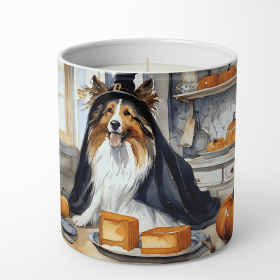 Sheltie/Shetland Sheepdog Fall Kitchen Pumpkins Decorative Soy Candle