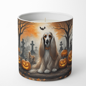 Afghan Hound Spooky Halloween Decorative Soy Candle