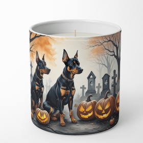 Doberman Spooky Halloween Decorative Soy Candle