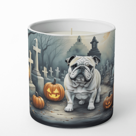 English Bulldog Spooky Halloween Decorative Soy Candle
