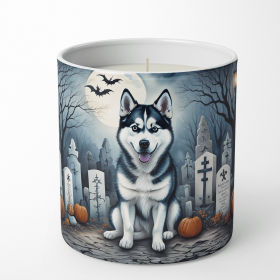 Siberian Husky Spooky Halloween Decorative Soy Candle