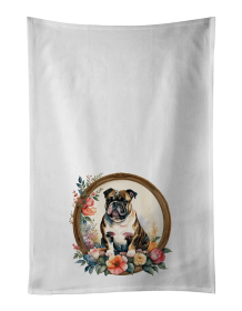 Bulldog 1 Flowers Kitchen Towel Set of 2
