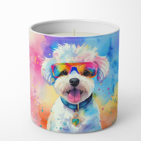 Bichon Frise Hippie Dawg Decorative Soy Candle