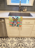 Boston Terrier 1 Hippie Dawg Kitchen Towel