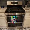 Boston Terrier 3 Hippie Dawg Kitchen Towel