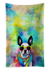 Boston Terrier 3 Hippie Dawg Kitchen Towel