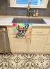 Boston Terrier 4 Hippie Dawg Kitchen Towel