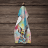 Boston Terrier 4 Hippie Dawg Kitchen Towel