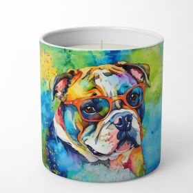 English Bulldog Hippie Dawg Decorative Soy Candle