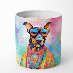 Doberman Hippie Dawg Decorative Soy Candle