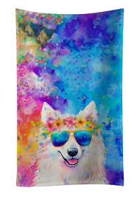 Samoyed2 Hippie Dawg Kitchen Towel