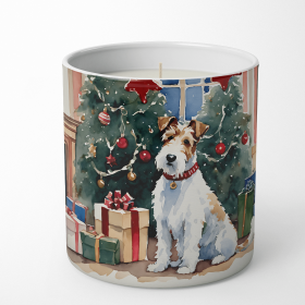 Wire Fox Terrier Cozy Christmas Decorative Soy Candle