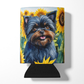 Affenpinscher 6000 In Sunflowers Can or Bottle Hugger