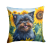 Affenpinscher 6000 In Sunflowers Throw Pillow