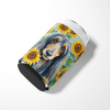 Afghan Hound 6001 In Sunflowers Can or Bottle Hugger