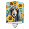 Afghan Hound 6001 In Sunflowers Ceramic Night Light