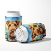 Airedale Terrier 6002 In Sunflowers Can or Bottle Hugger