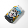 Alaskan Malamute 6005 In Sunflowers Can or Bottle Hugger