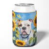 American Bulldog 6006 In Sunflowers Can or Bottle Hugger