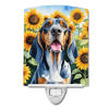 American English Coonhound 6007 In Sunflowers Ceramic Night Light