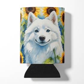 American Eskimo 6008 In Sunflowers Can or Bottle Hugger